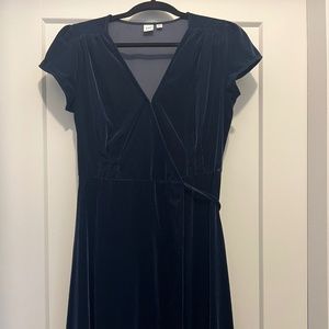 Velvet wrap dress